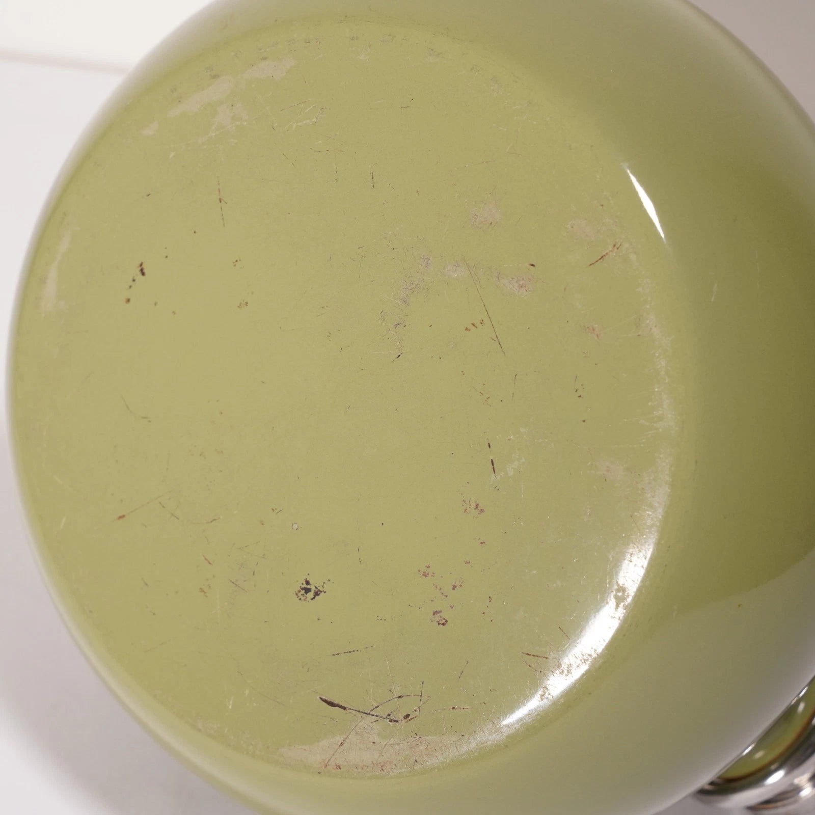 Chantal 2qt Tea Kettle Avocado Green Enamel On Steel MCM Vintage Style READ