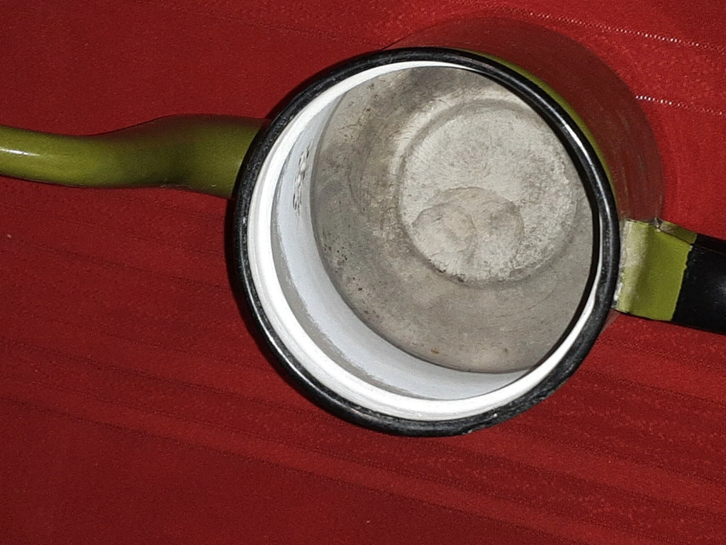 Vintage Enamel Teapot & Tray Japan