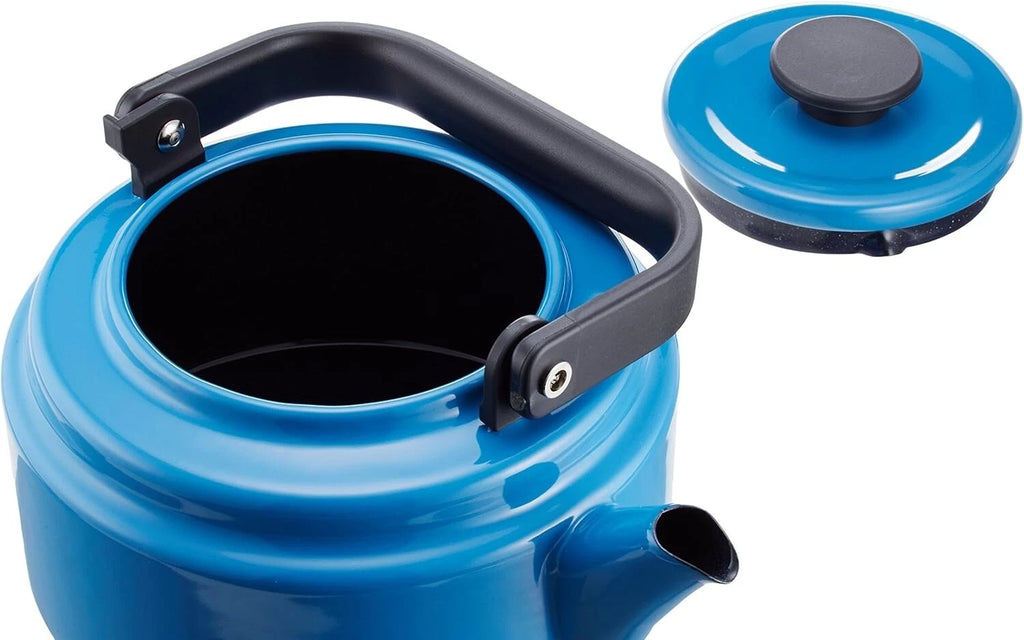 Noda Horo Enamel Kettle 2.0L AM-20K Blue – Made in Japan – Elegant, Durable