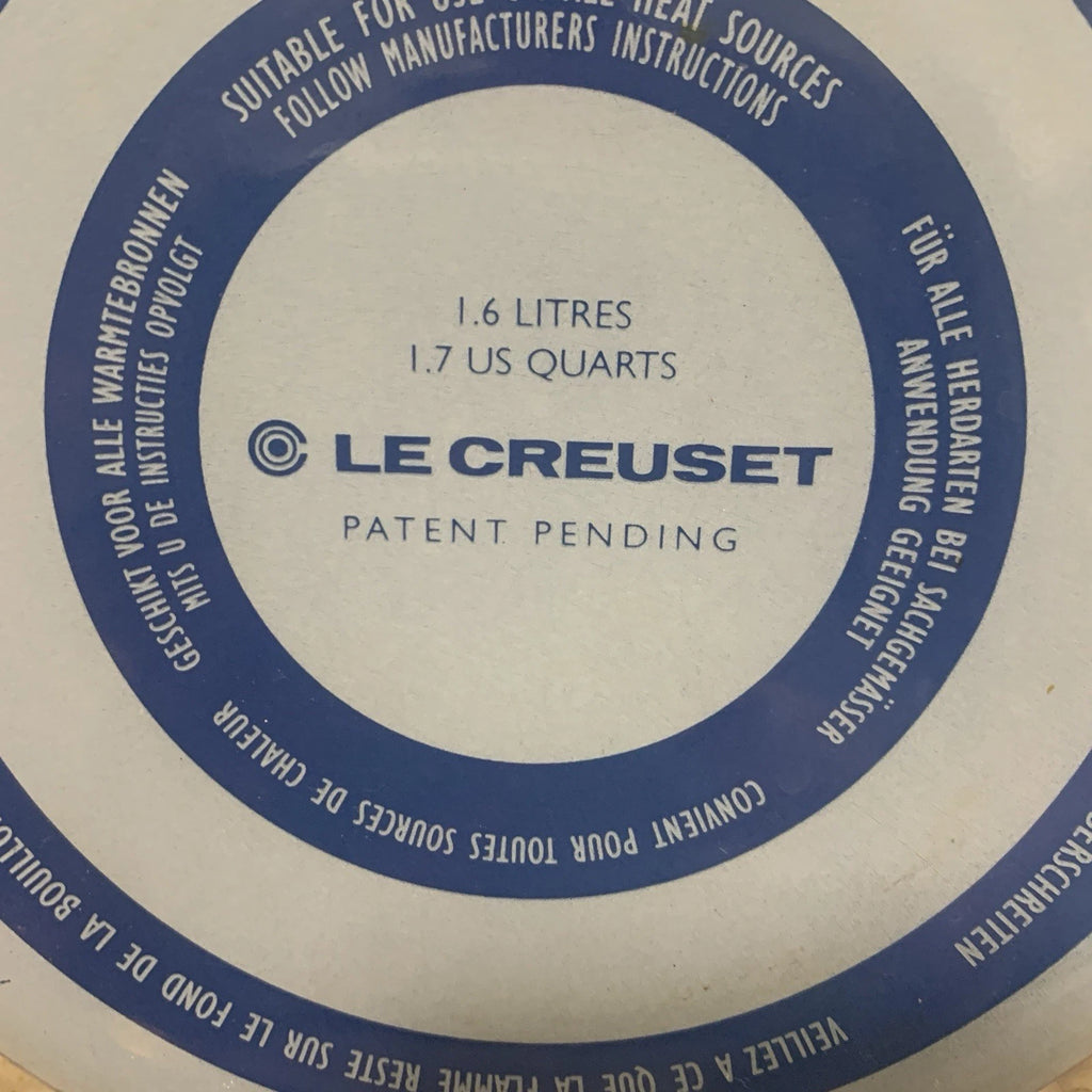 Le Creuset Whistling Tea Pot Kettle 1.6 L Liter 1.7 Qt Quart Blue Enamel Teapot!