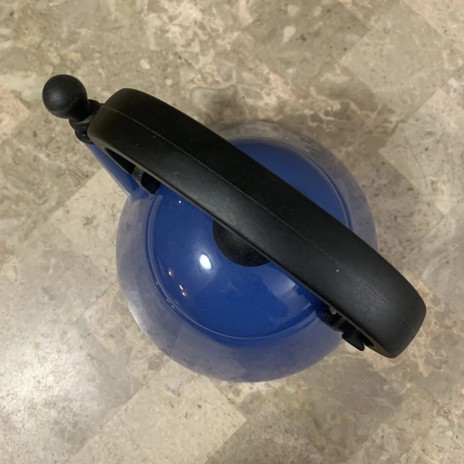 Le Creuset Whistling Tea Pot Kettle 1.6 L Liter 1.7 Qt Quart Blue Enamel Teapot!