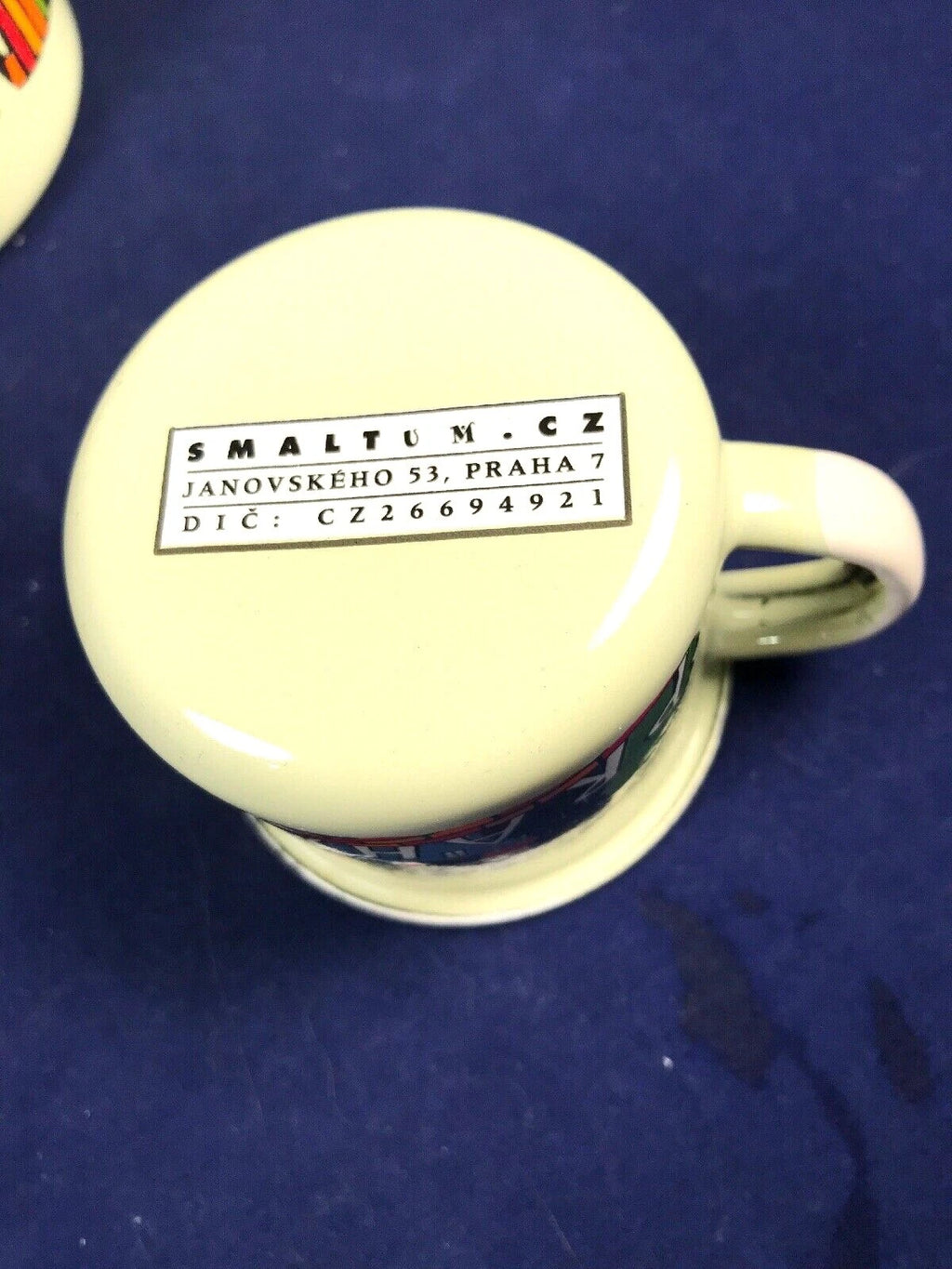 Checklasavakian? Prague Children’s Or Small Enamel Teapot 2 Cups Cats Rainbows