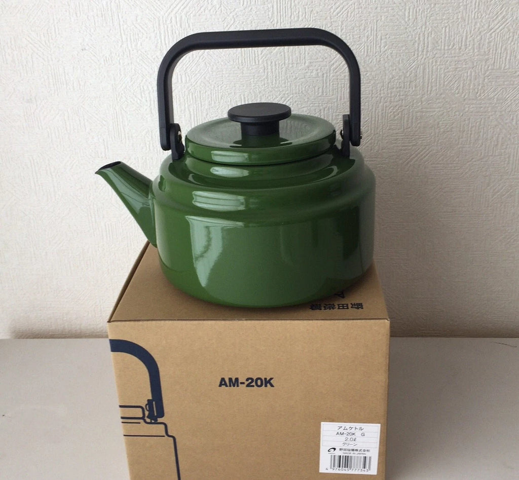 Noda Horo  AM-20K Enamel kettle 2.0L Green  Made in Japan