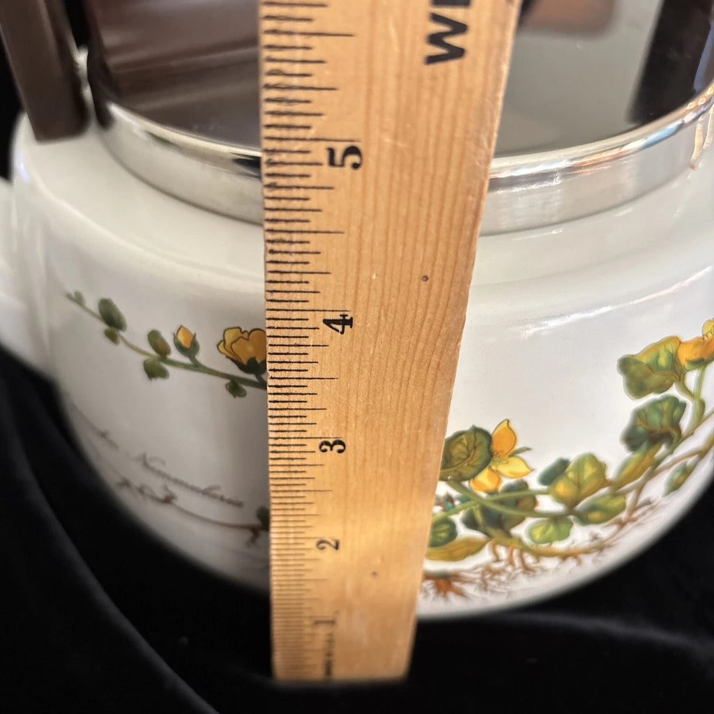 Vintage Villeroy & Boch Botanical Metal Teapot Kettle West Germany