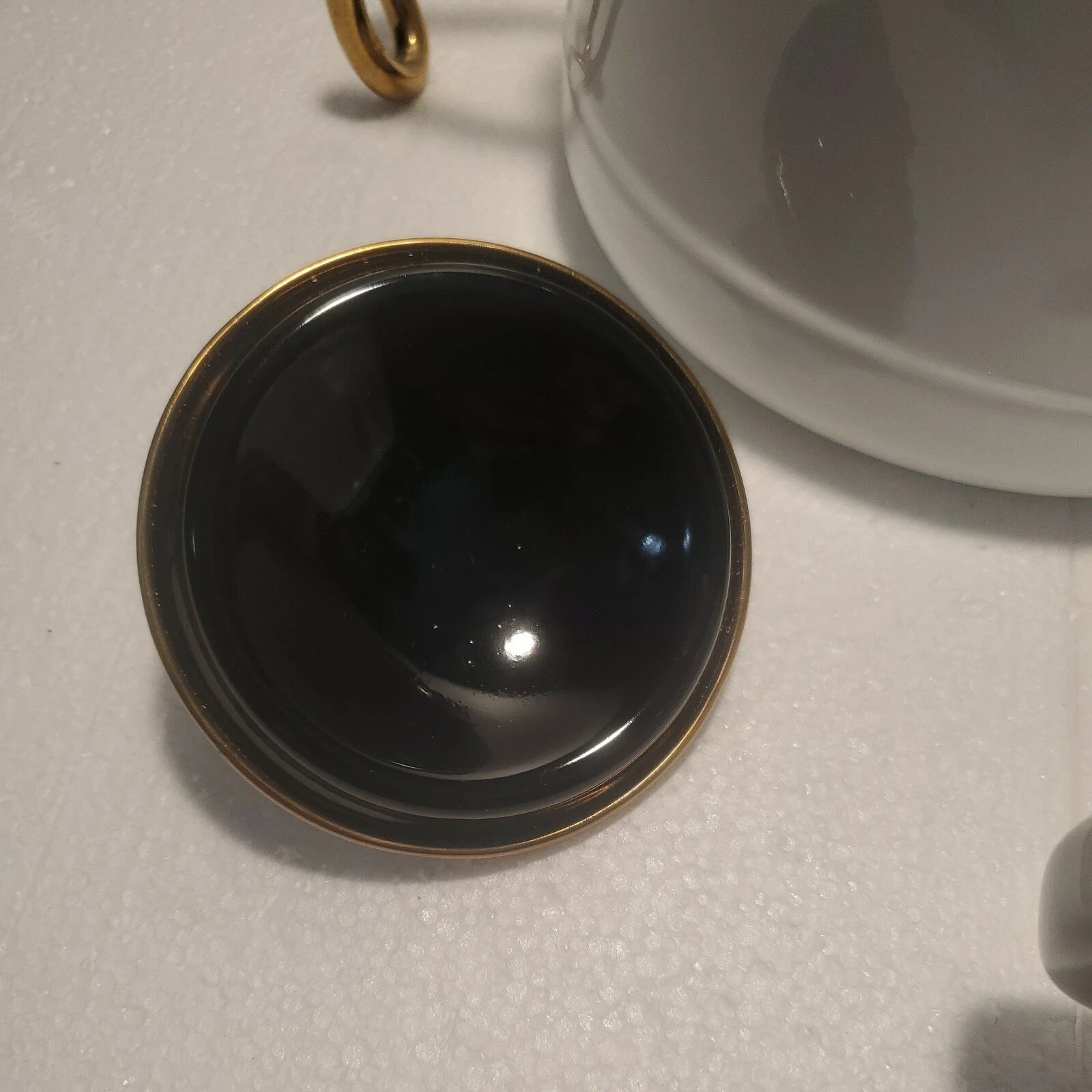 Emsan Troy Kettle White Nostalgia Enamel Vintage TeapotsTitanium Coated  c6