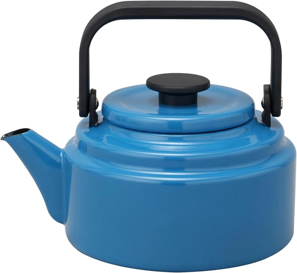 Noda Horo Enamel Kettle 2.0L AM-20K Blue – Made in Japan – Elegant, Durable