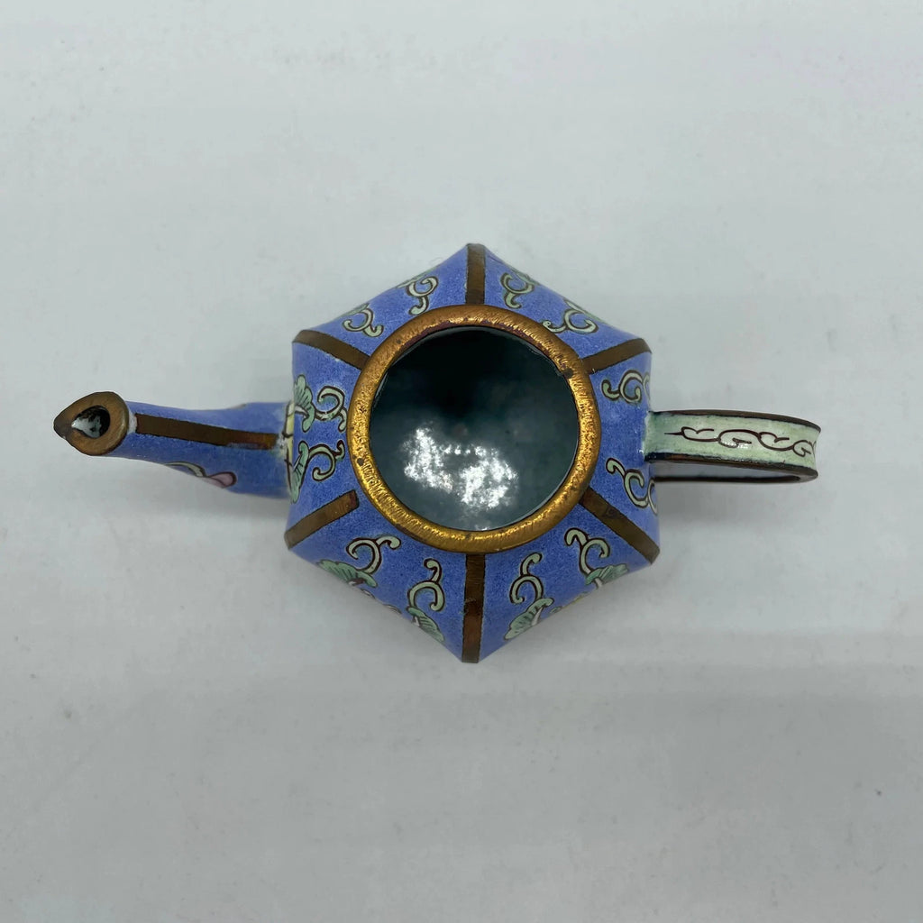 Collectible Enamel Teapot with Wood Box, Amanda Smith Gifts