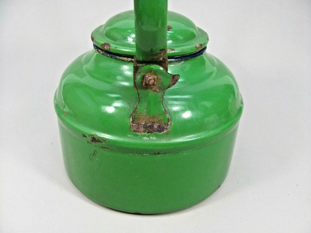 Decorative TEA POT Primitive Rustic Farmhouse Decor Green Enamel