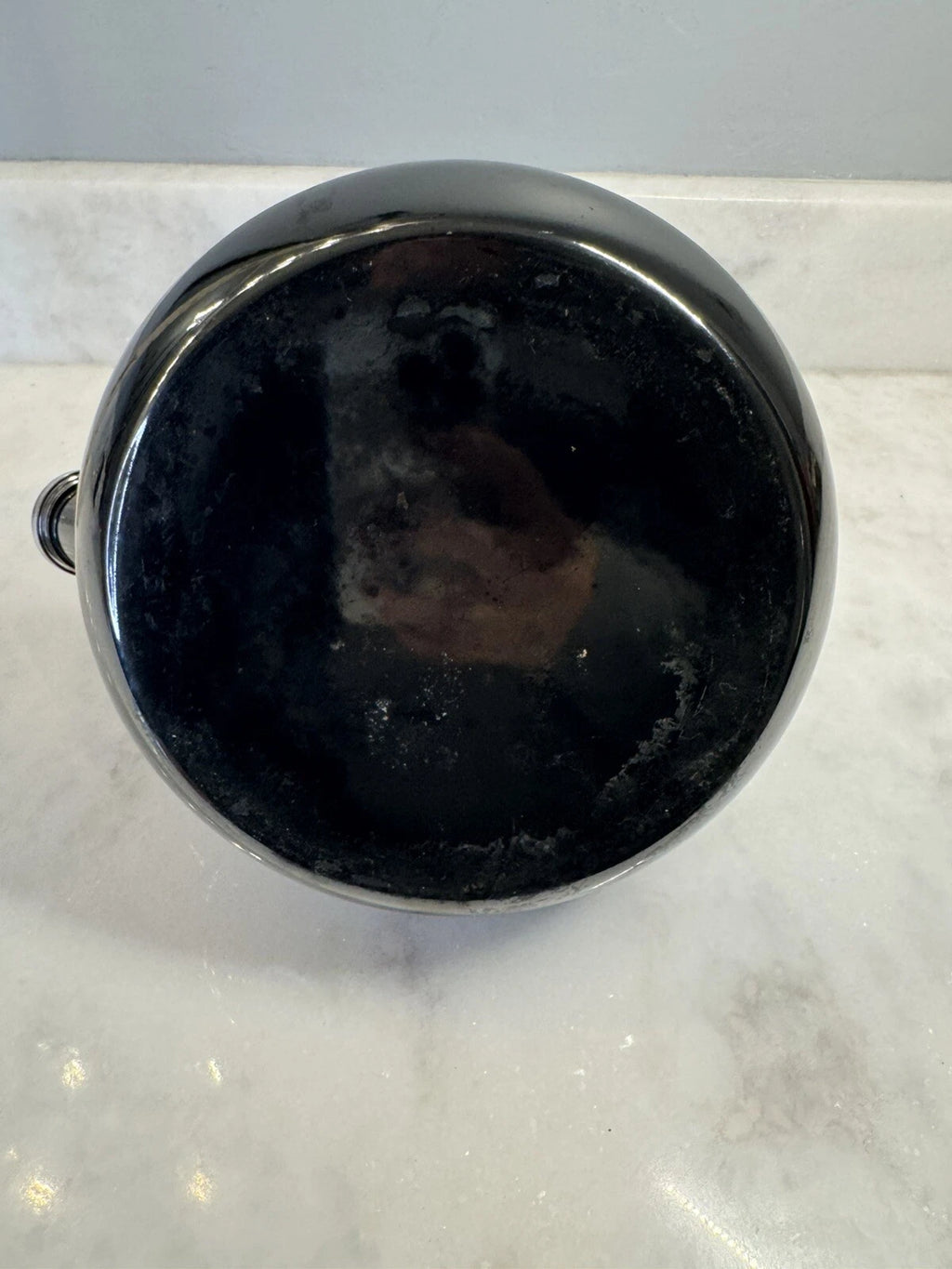 Chantal Whistling Tea Kettle Teapot Enamel Black Onyx With Black Handle