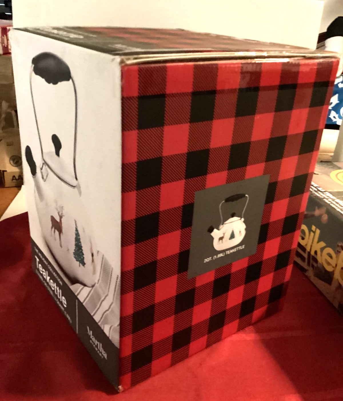 Martha Stewart Tea-kettle The Holiday Collection Enamel On Steel 2 Quart Pot New