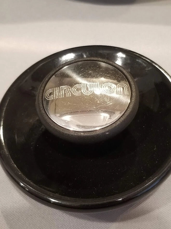 Circulon Whistling Tea Pot Kettle Black Enamel 2 Quart Lid Flip Spout Steel *