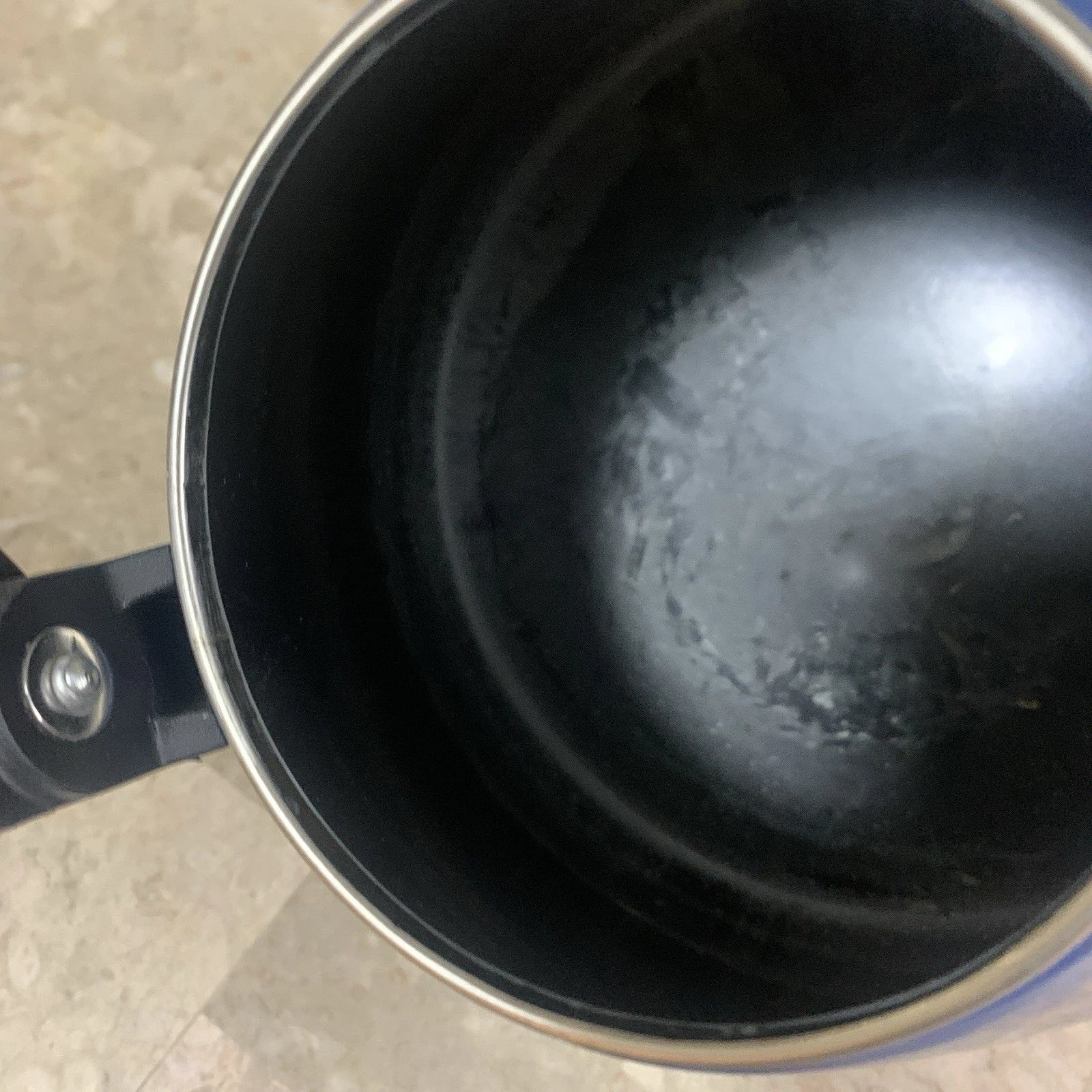 Le Creuset Whistling Tea Pot Kettle 1.6 L Liter 1.7 Qt Quart Blue Enamel Teapot!