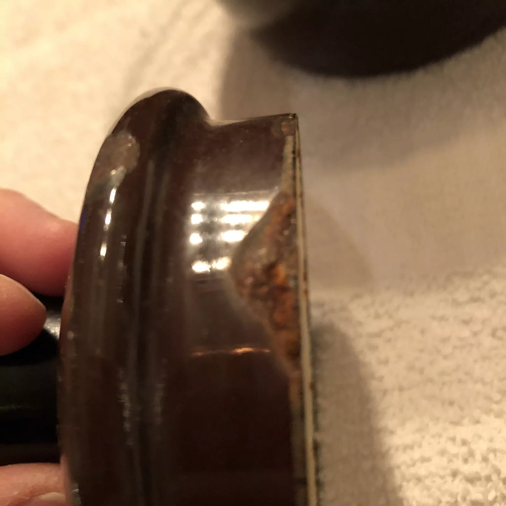 Small Brown Enamel Tea Kettle With Lid E