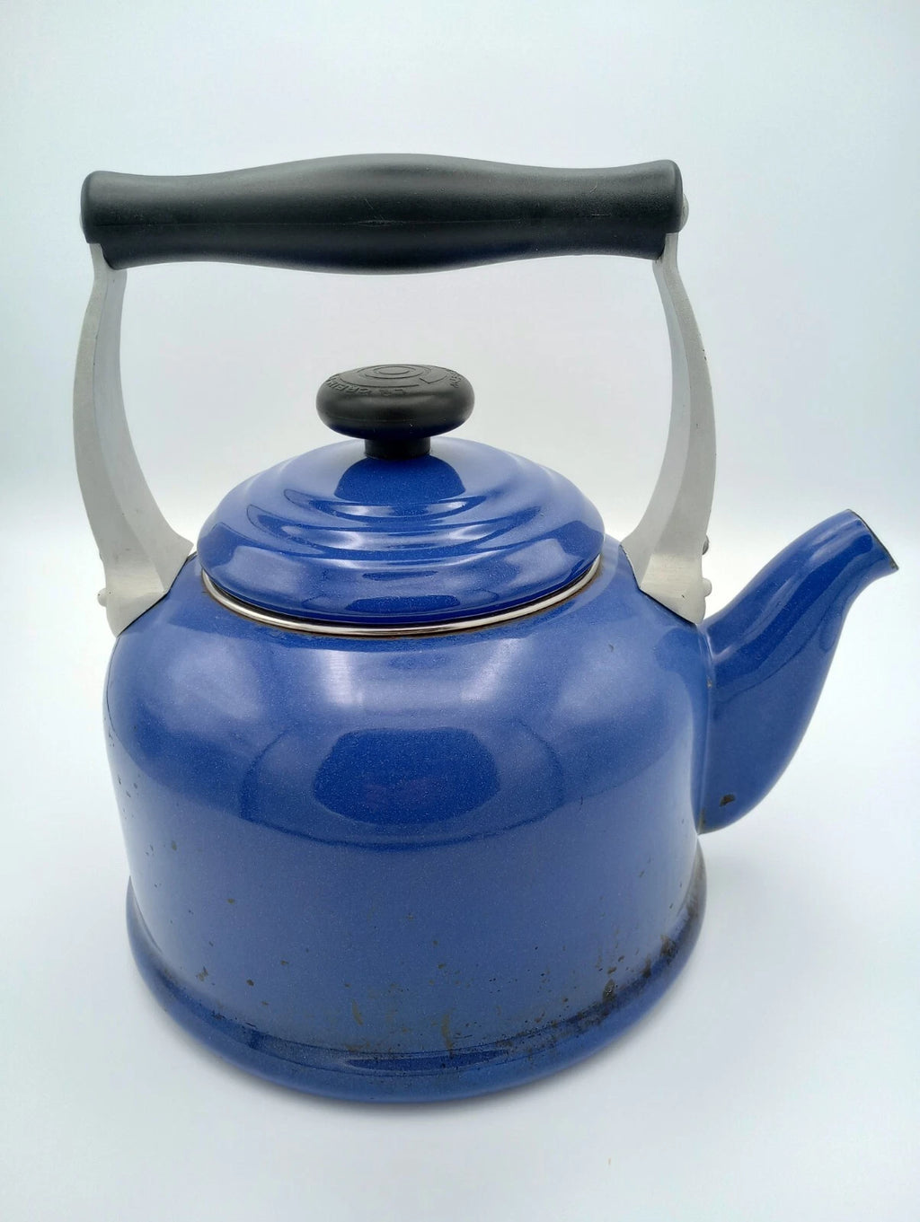 Le Creuset Enamel-on-Steel Brittany Tea Kettle - USED - Blue - No whistle