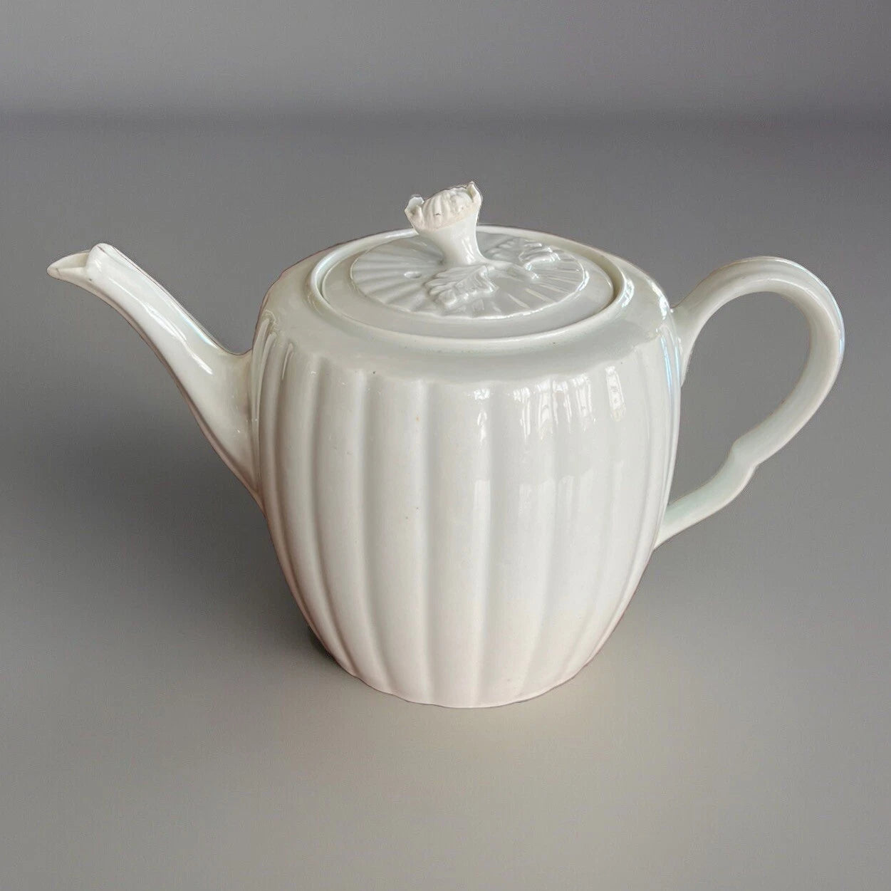 Antique Early Worcester Blanc De Chine Teapot, C 1760
