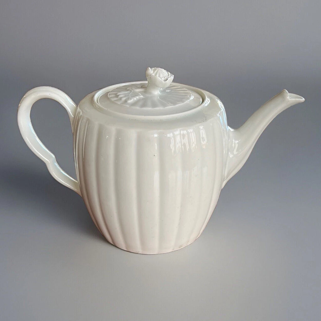 Antique Early Worcester Blanc De Chine Teapot, C 1760