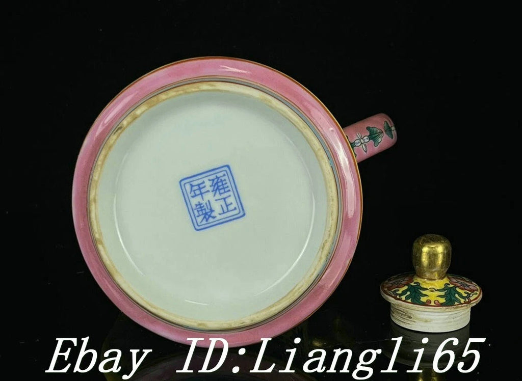 5.7'' Old Dynasty Enamel Color Porcelain Gilt Flower Bat Wine Tea Pot Flagon-