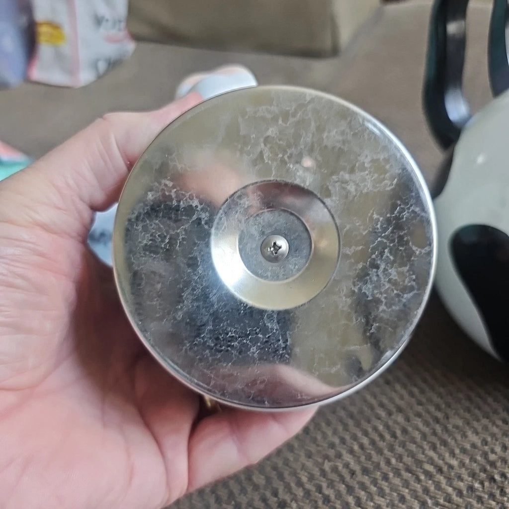 Vintage Cow Copco Teapot  10x9.5" Aluminum Lidded Holstein Head.