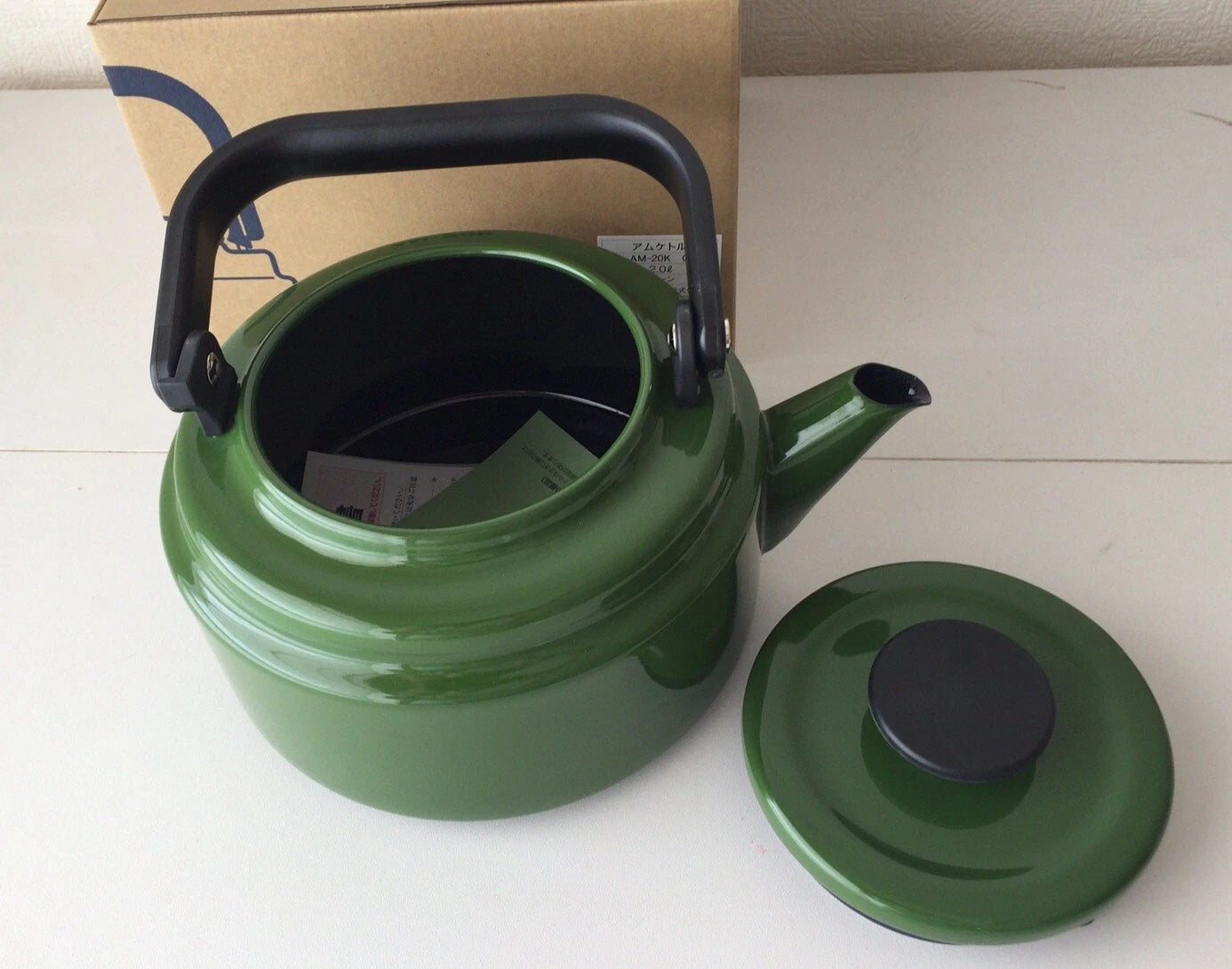Noda Horo  AM-20K Enamel kettle 2.0L Green  Made in Japan