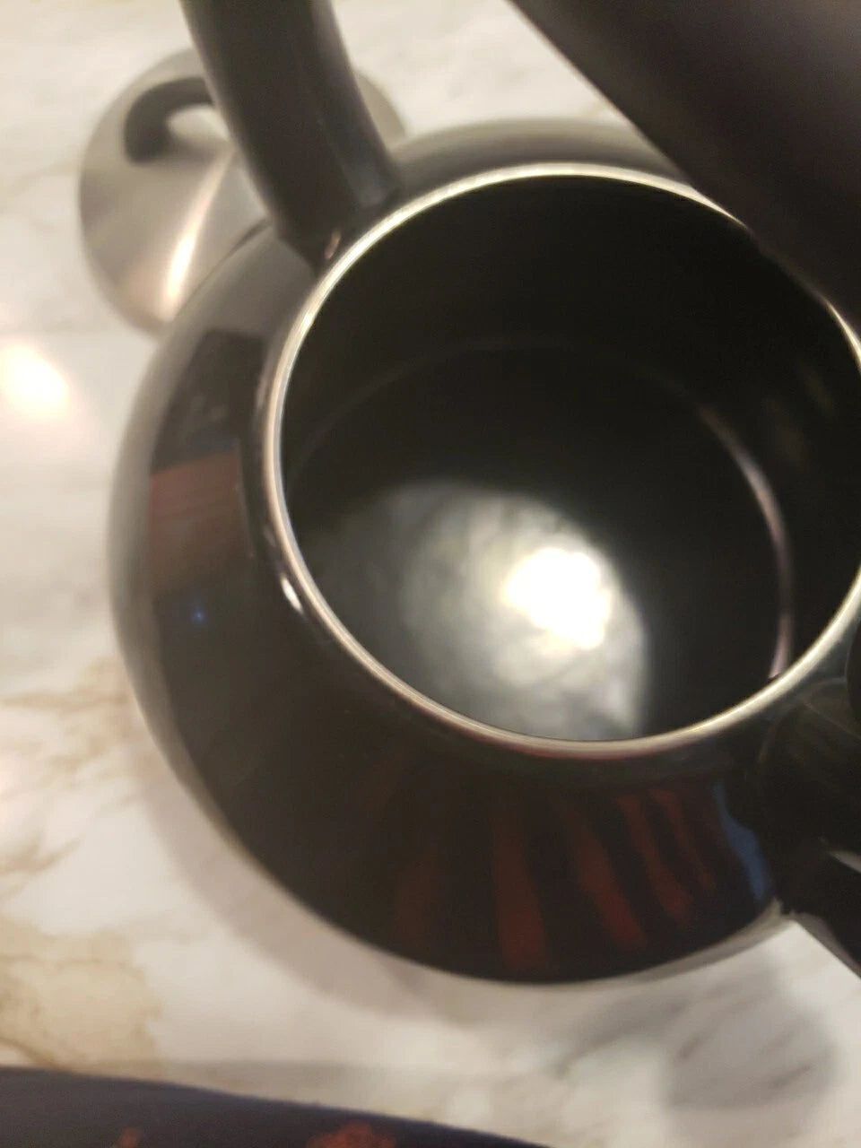 Vintage Enamel And Stainless Steel Whistling Tea Pot Kettle Made In  Thailand