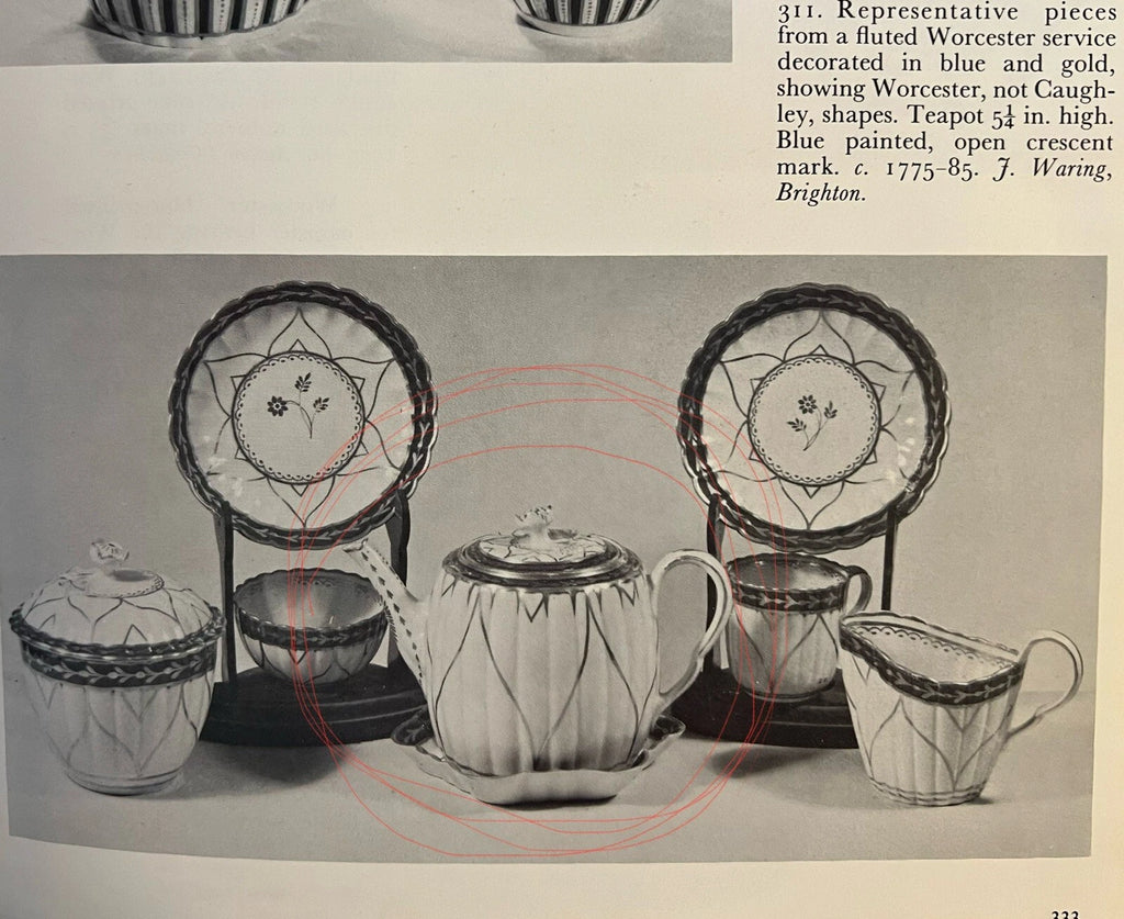 Antique Early Worcester Blanc De Chine Teapot, C 1760