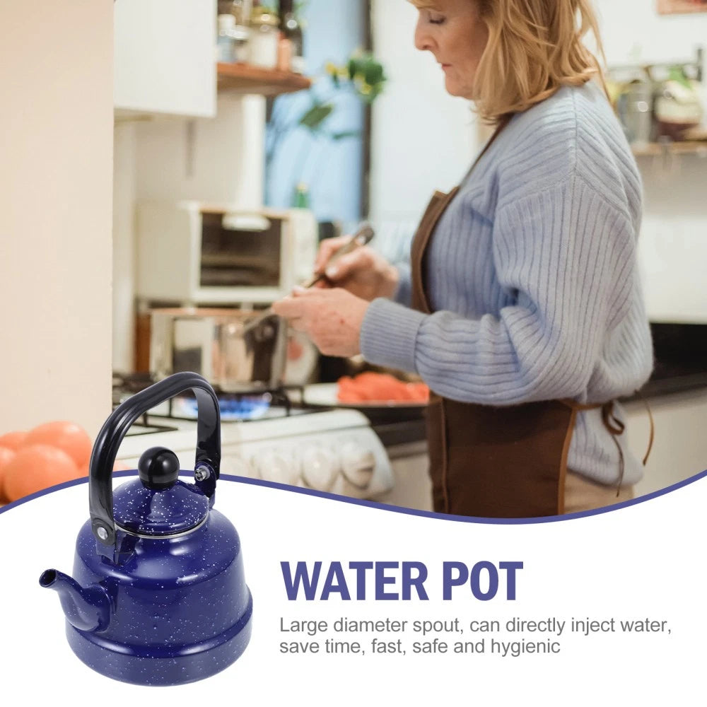 Enamel Water Kettle Delicate Decorative Water Boiling Kettle Kitchen Supply