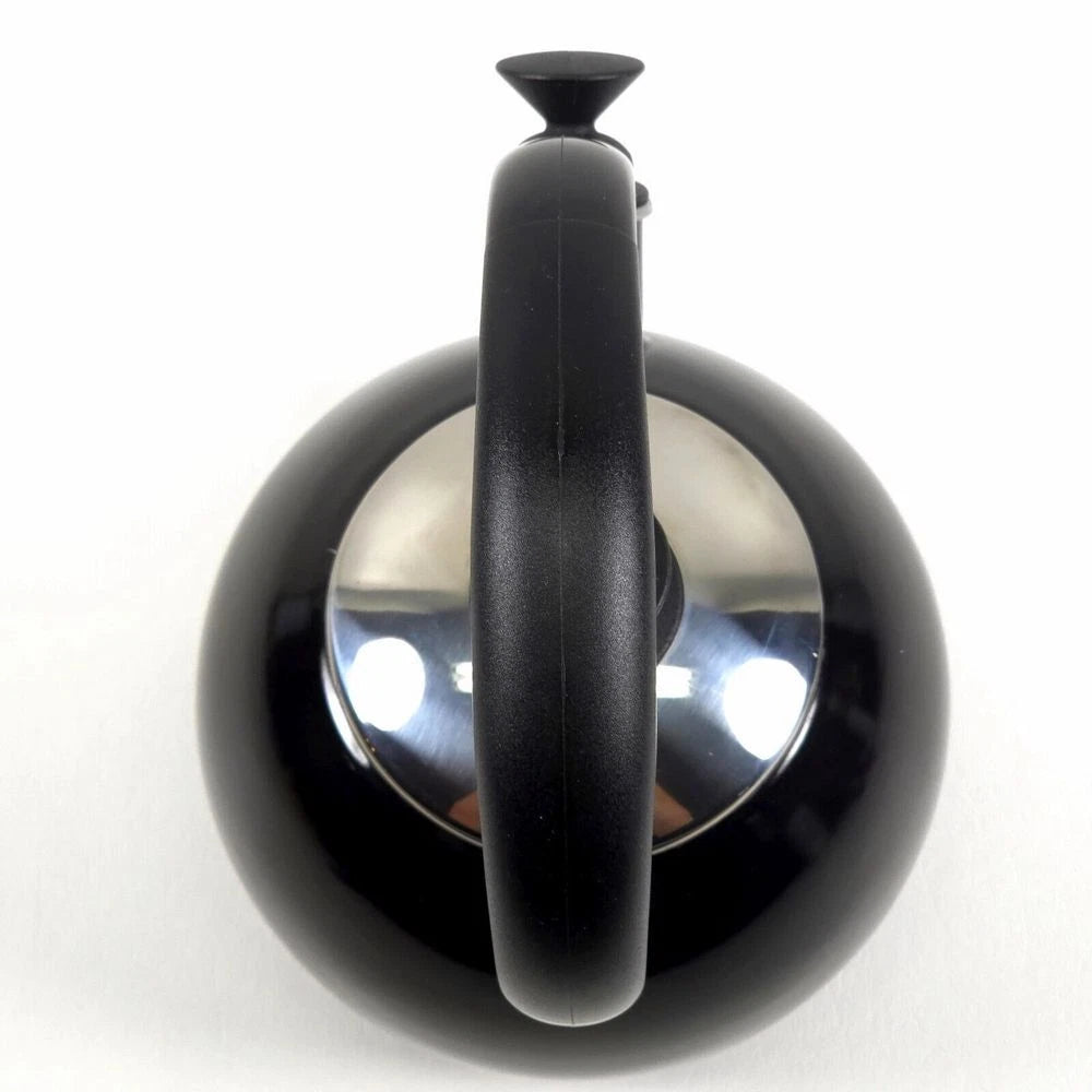 Copco Whistling Teapot Tea Kettle Pot Onyx Black Enamel With Handle and Lid EUC