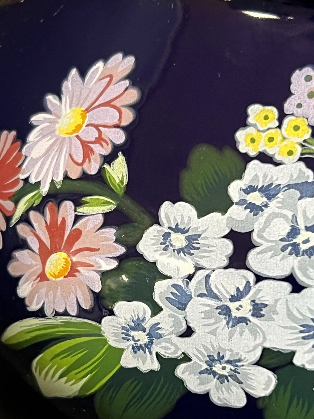 1983 GAILSTYN SUTTON "Flower Garden" Vintage Enamel Ware Teapot