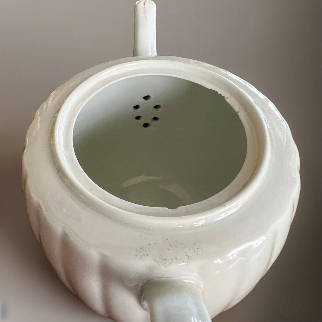 Antique Early Worcester Blanc De Chine Teapot, C 1760