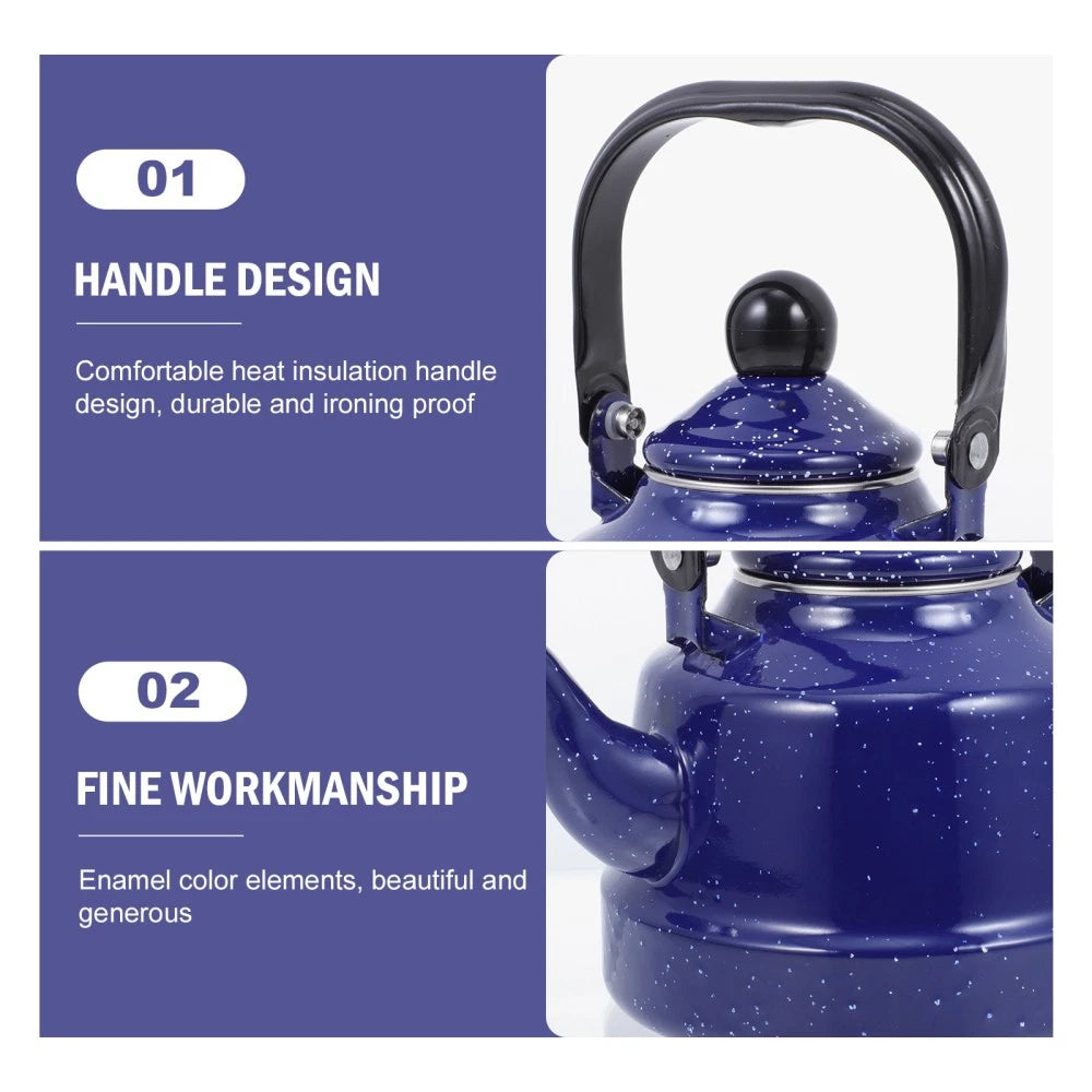 Enamel Water Kettle Delicate Decorative Water Boiling Kettle Kitchen Supply