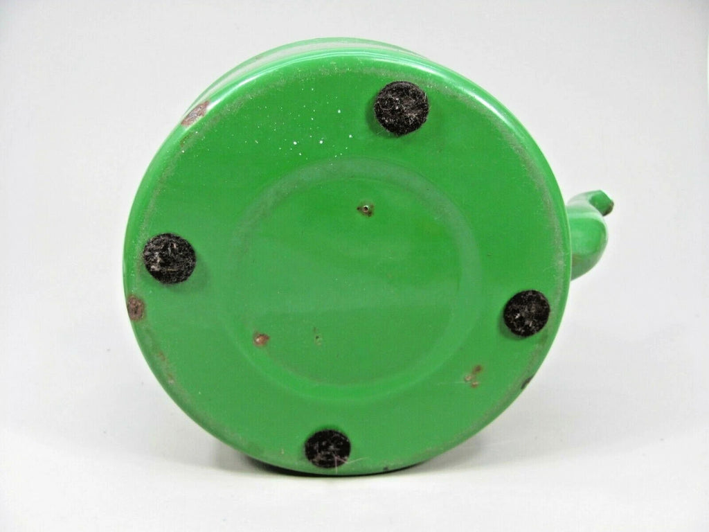 Decorative TEA POT Primitive Rustic Farmhouse Decor Green Enamel