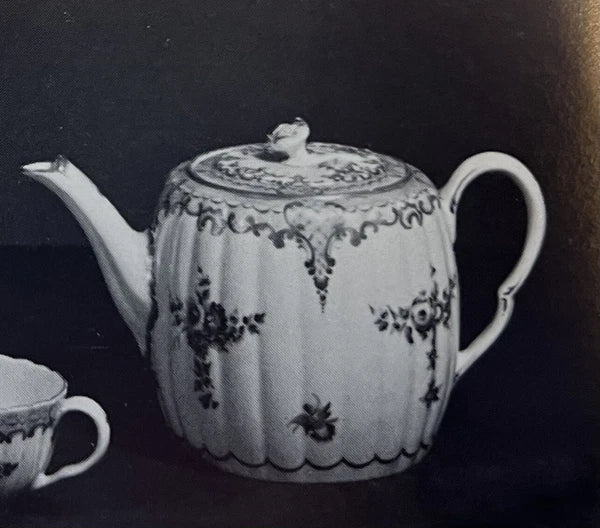 Antique Early Worcester Blanc De Chine Teapot, C 1760