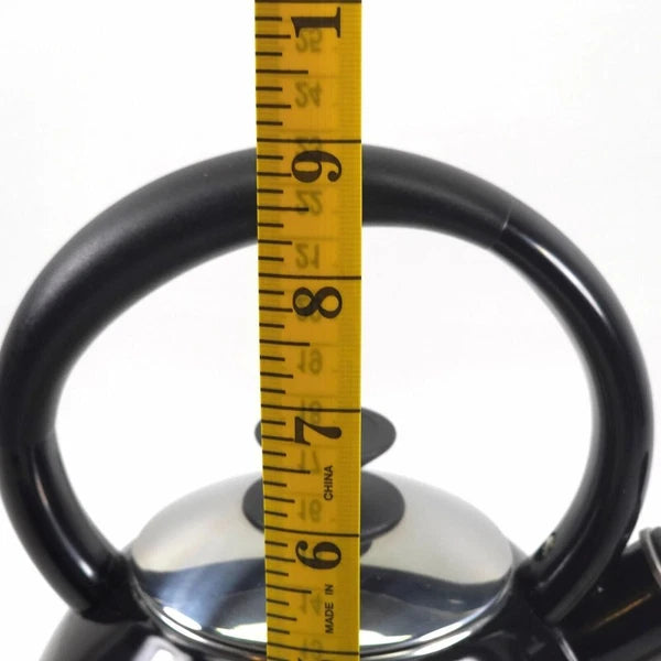 Copco Whistling Teapot Tea Kettle Pot Onyx Black Enamel With Handle and Lid EUC