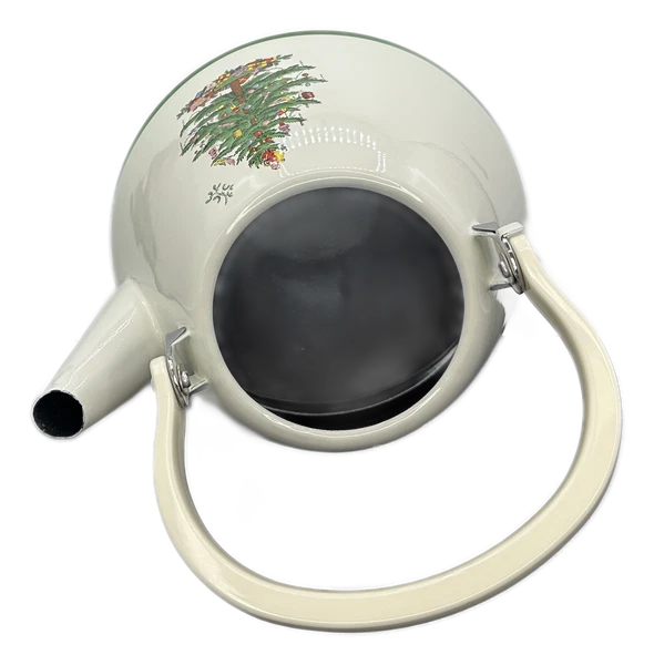 Spode Christmas Tree Metal Kettle and Lid Tea Pot 2.5 Qt VTG