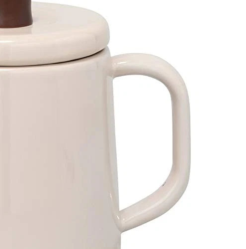 Noda enamel Nodahoro kettle beige 1.5L enamel Potoru PTR-1.5KBE