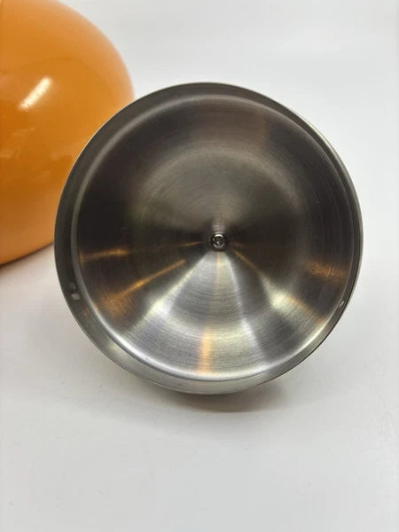 Chantal Orange Enamel on Steel Whistling Tea Kettle Pot 1.8 Quart Nice!