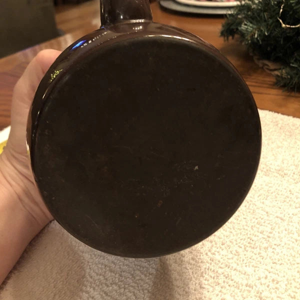 Small Brown Enamel Tea Kettle With Lid E