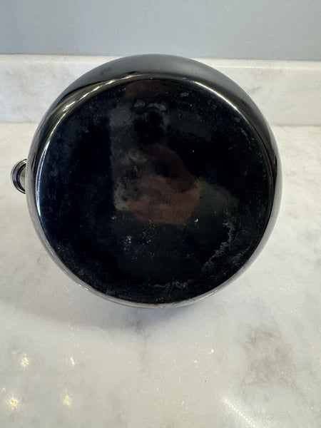 Chantal Whistling Tea Kettle Teapot Enamel Black Onyx With Black Handle
