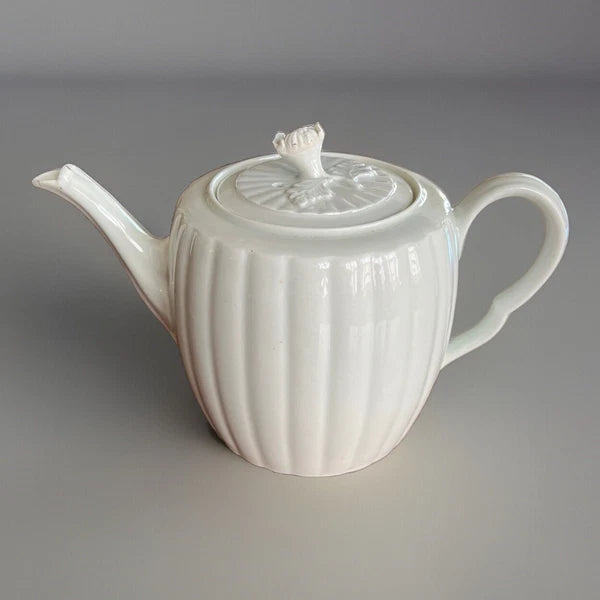 Antique Early Worcester Blanc De Chine Teapot, C 1760
