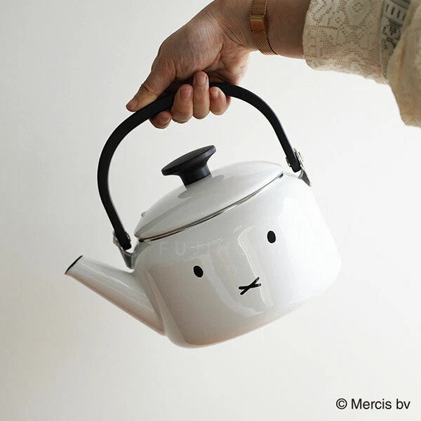 Fuji Horo MFF-2.0K Enamel Kettle Miffy 2L White Face Kitchen Japan