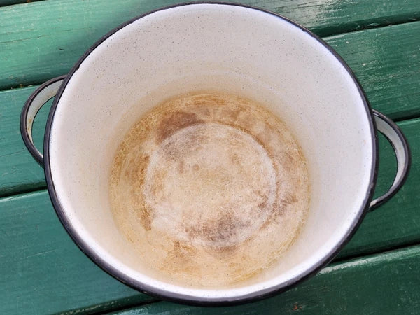 Vintage White Enamelware Kettle, Coffee Pot w/Glass Top w/lids & Flowery Bowl