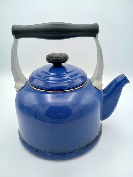 Le Creuset Enamel-on-Steel Brittany Tea Kettle - USED - Blue - No whistle