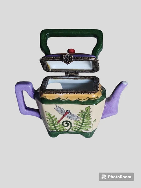 Miniature Teapot Hinged Trinket Box