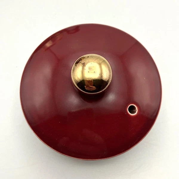 Vintage Gibson’s Burgundy Maroon Gilt & White Enamelled Teapot