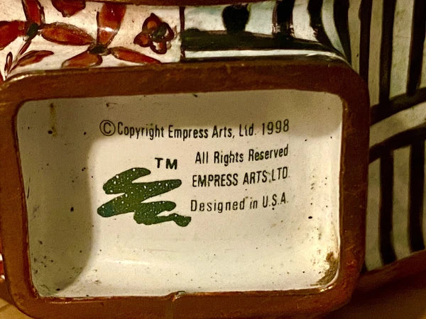 Vintage Empress Arts Enamel Mini Teapot Picasso Abstract Woman 1997 No Lid