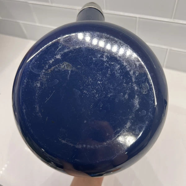 Vintage Towle Co. National Housewares 1987 Dark Blue Enamelware Teapot