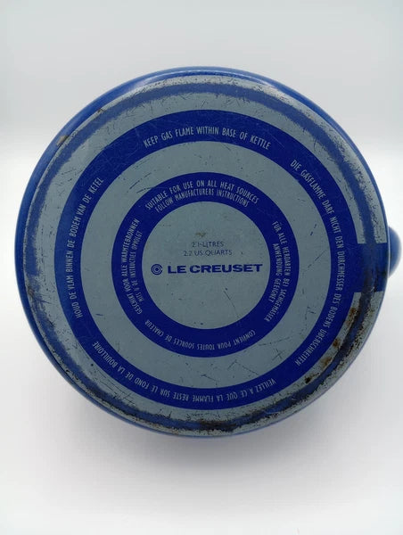 Le Creuset Enamel-on-Steel Brittany Tea Kettle - USED - Blue - No whistle
