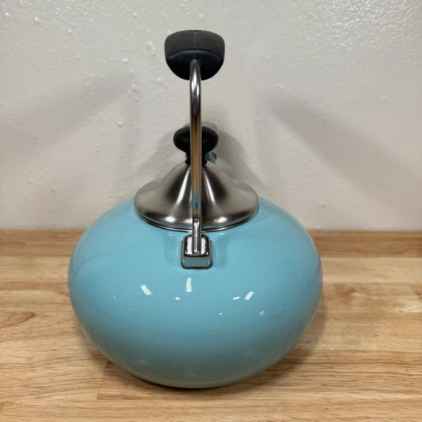 Chantal Tea Kettle Classic Loop Teapot Whistling 1.8QT with Lid Aqua Turquoise