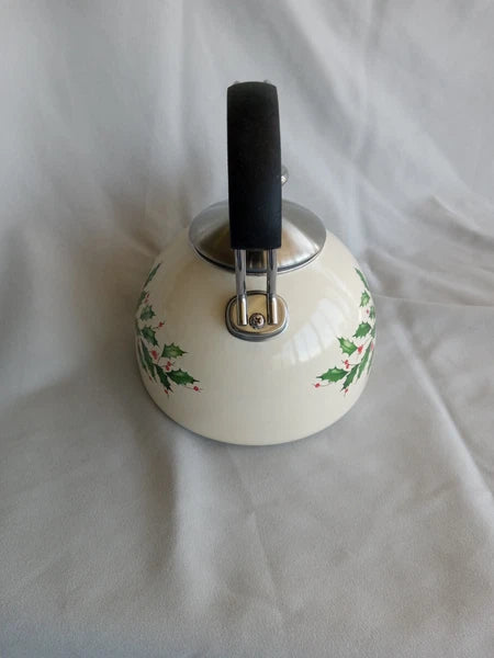 LENOX HOLIDAY ENAMEL TEAPOT KETTLE NEVER USED