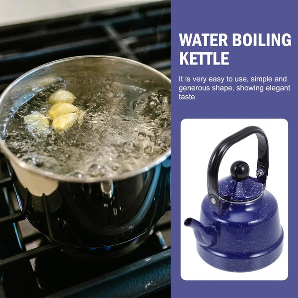 Enamel Water Kettle Delicate Decorative Water Boiling Kettle Kitchen Supply